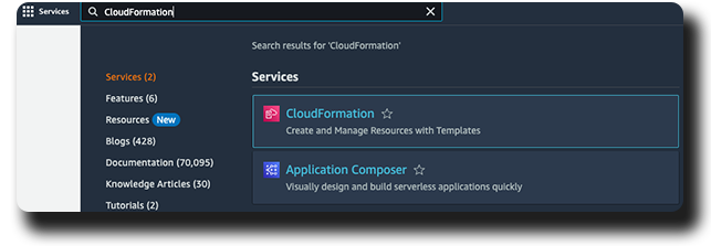 AWS CloudFormation Search