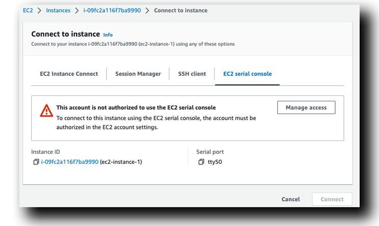 AWS EC2 Serial Console