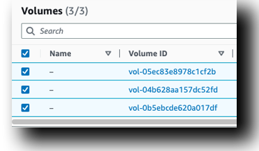 AWS EC2 Volumes Delete