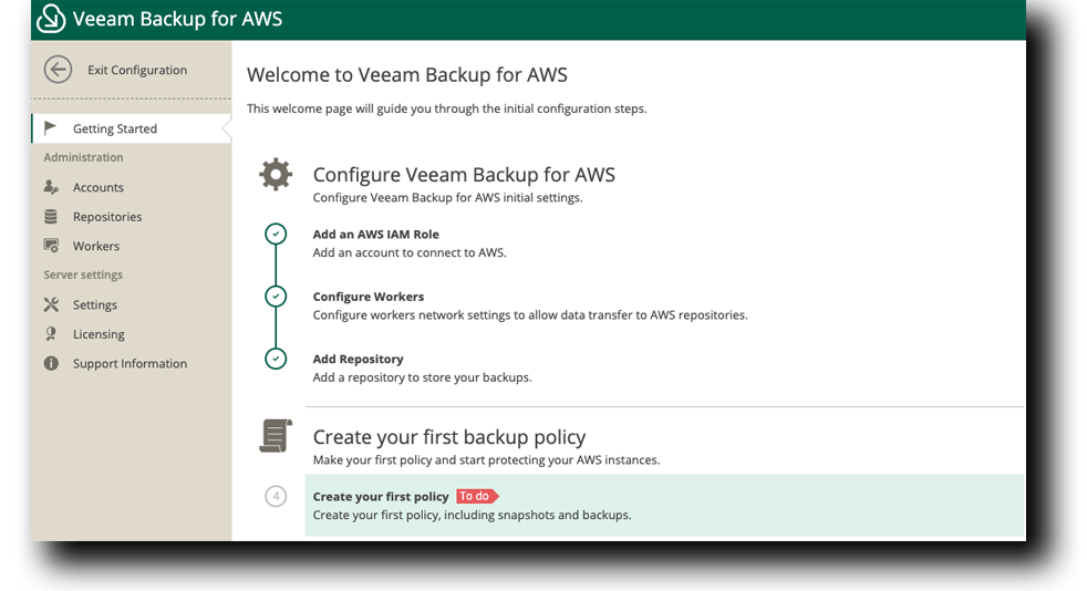 Create First Backup Policy