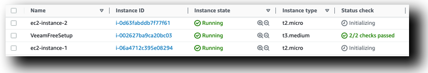 Veeam EC2 Starting Up