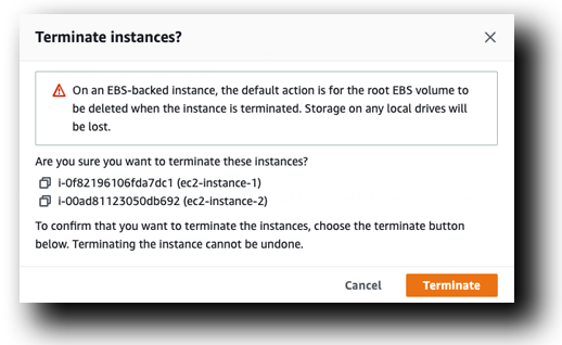 Veeam EC2 Instances Terminate