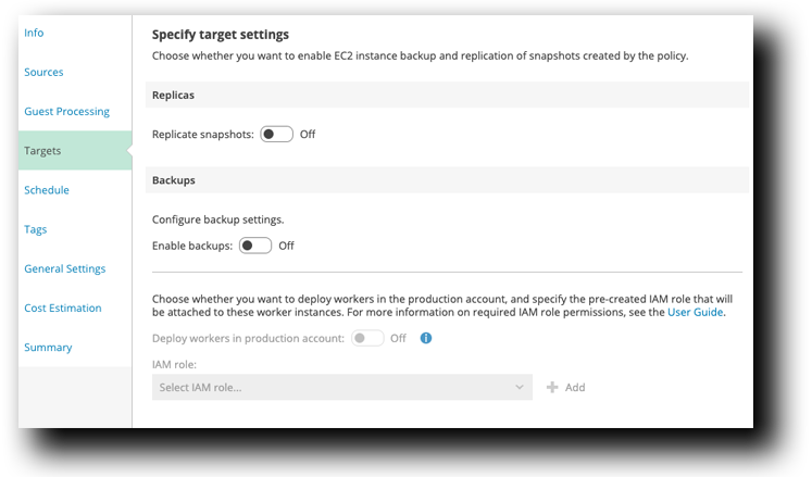 Veeam EC2 Backup Targets