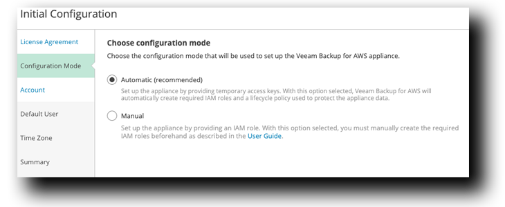 Veeam Initial Configuration Recommended