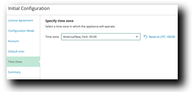 Veeam Initial Configuration Time Zone