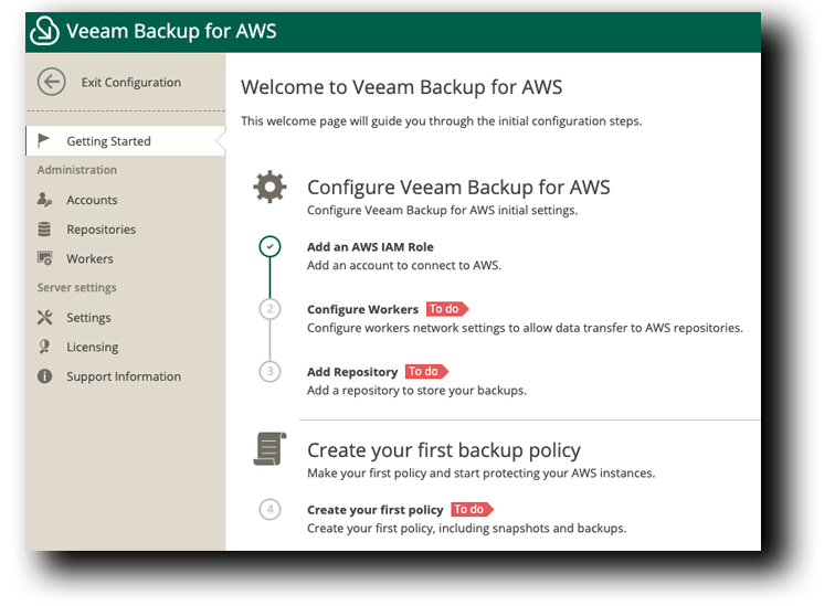 Veeam Configuration Getting Started