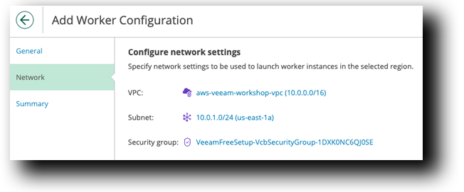 Veeam Network Settings