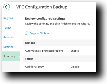 Veeam VPC Summary